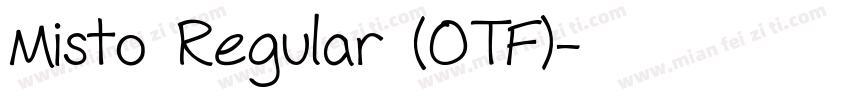 Misto Regular (OTF)字体转换